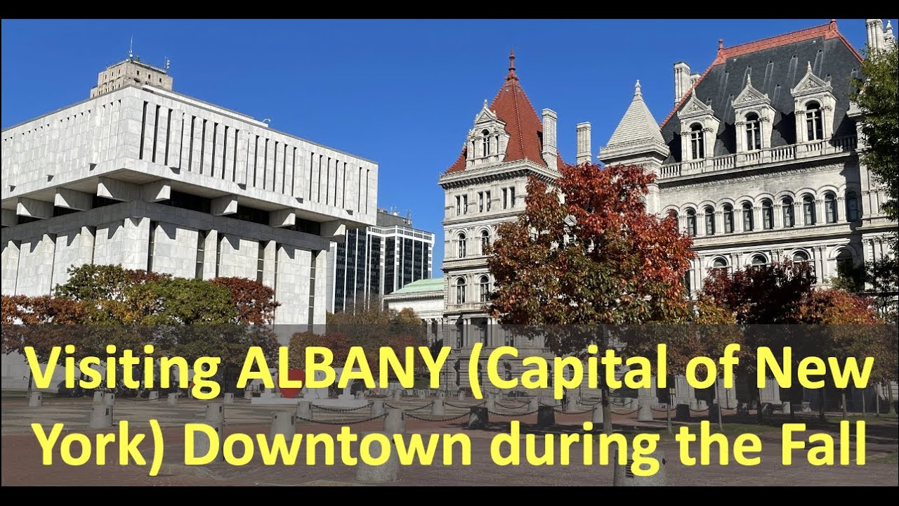 Visiting Albany Capital Of New York Downtown During The Fall 4k