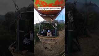 Tricky Hot Air Balloon Landing in a Forrest!?! #hotballoonflights #nepal #landing #balloonpilot #fly