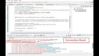 Connection reset || selenium || java.net.SocketException