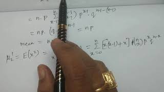 Mean and Variance of Binomial Distribution - BSc Statistics