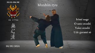 Mushin ryu Ju jitsu : Irimi nage, O soto otoshi, Yoko otoshi, Ude garami ni. dojo online