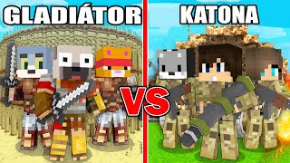 Kiis GLADIÁTOR vs Dani KATONA Túlélő Kihívás a Minecraftban!