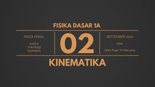 Fisika Dasar 1A .02 - Kinematika 1