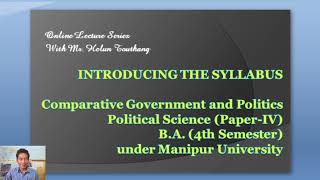 Lecture on Select World Constitutions-1: INTRODDUCTION OF SYLLABUS