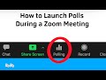 how to create and launch polls in zoom meetings zoom polls tutorial