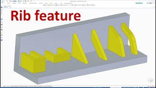 Solid Edge Tutorials #27 | How to use Rib feature (Rib Command)