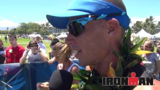Chris Lieto Finish and Interview, 2012 Ironman 70.3 Hawaii