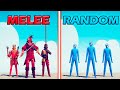 MELEE TEAM vs RANDOM TEAM - Totally Accurate Battle Simulator | TABS