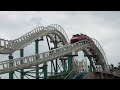 red falcon roller coaster pov hirakata park japan jet coaster