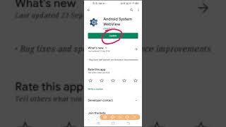 Android System Webview Enable Not Working Problem Solved