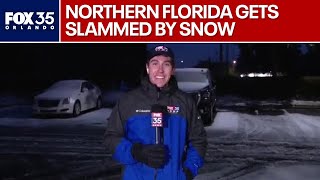 Northern Florida gets slammed by snow