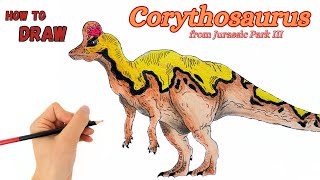 How to draw Corythosaurus from Jurassic Park III