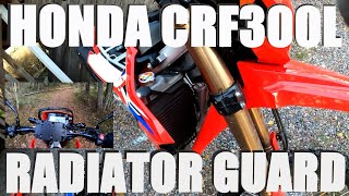 Honda CRF300L radiator guard installation and some autumn driving.