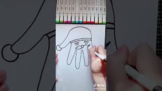 Как нарисовать Деда Мороза (видео из тик тока)