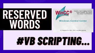 #WinCC : VB scripting Reserved Words