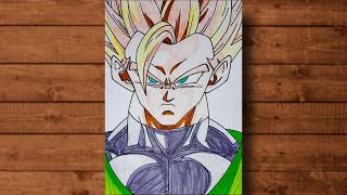 Drawing Gohan Super Saiyan 2 Buu Saga | Gohan SSJ2 Easy Drawing | Dragon Ball