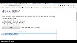 Help with nonStart Coding Bat question