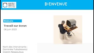 Webinaire SSTI 33 I  TRAVAIL SUR ECRAN