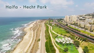 Israel, Haifa - Hecht Park and Playground with sea views