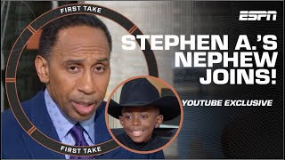🤠 A COWBOYS FAN?! 🤠 Stephen A.’s nephew joins to talk LeBron | First Take YT Exclusive