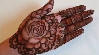 Very intricate and easy rose henna design