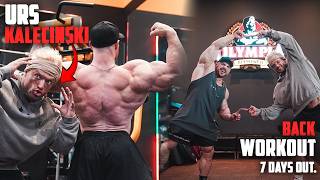 MIC'D up with Urs Kalecinski \u0026 Martin Fitzwater | Full Back Workout | 7 days out from 2024 Olympia