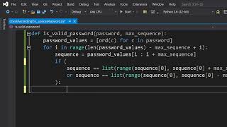 Python Password Validation: Checking for Ascending and Descending Sequences