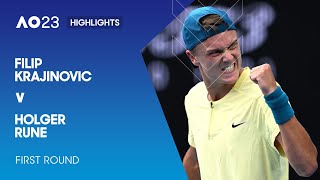 Filip Krajinovic v Holger Rune Highlights | Australian Open 2023 First Round