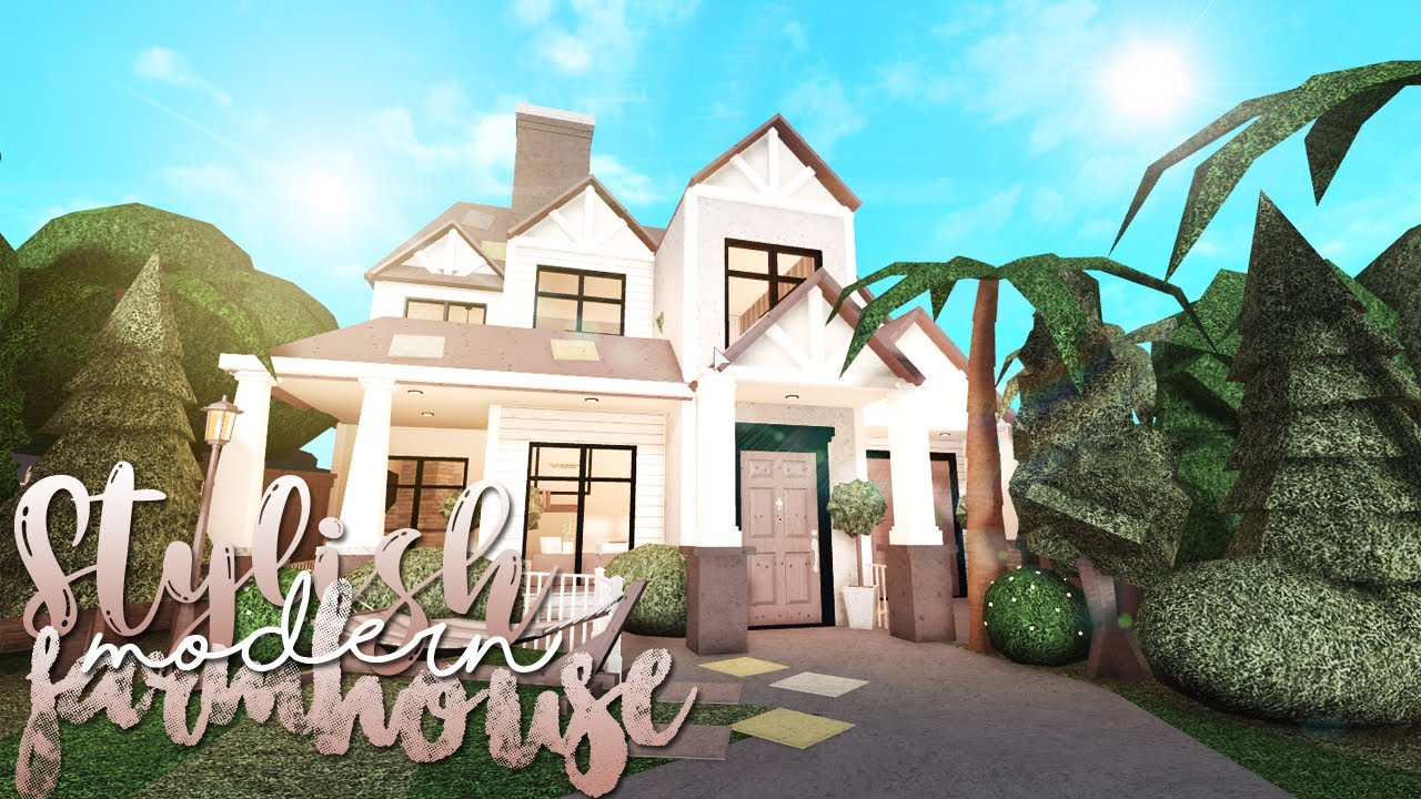 Stylish Modern Farmhouse | 175k | Roblox | Bloxburg | Speedbuild - YouTube