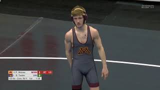 Patrick McKee (Minnesota) vs Brody Teske (UNI) 2021 NCAA Wrestling Bloodrounds