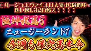 阪神牝馬S🐎ニュージーランドT🇳🇿リスグラシュン本命発表🐿️🔥先週大阪杯◎ルージュエヴァイユ11人気40倍本命的中🎯🎯🎯🎯払い戻し32万越え💰💰今週も穴馬なら任せろ！！！