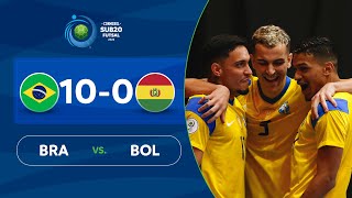 BRASIL vs. BOLIVIA [10-0] | RESUMEN | CONMEBOL SUB20 FUTSAL 2022