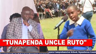 Listen to what this 7 years old girl told DP Gachagua face to face today in Nyandarua!