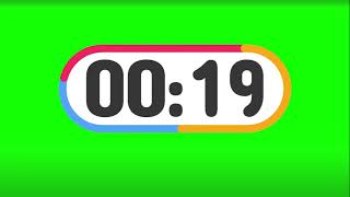 32 Second countdown timer with beep at every second 🔔|Greenscreen | copyright free