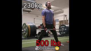 230kg(500lbs) deadlift road to 275kg (600LBS)