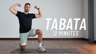 12 MIN TABATA HIIT - Full Body Cardio Workout for Fat Burn (No Equipment, No Repeat)