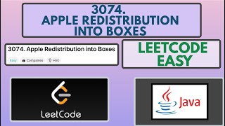 Leetcode | 3074. Apple Redistribution into Boxes | Easy | Java Solution