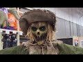 life size animatronic creepy scarecrow tries to grab you