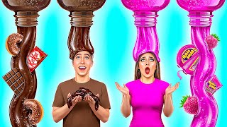 Жевательная Резинка vs Шоколадная Еда Челлендж | Забавные Лайфхаки с Едой от Mul