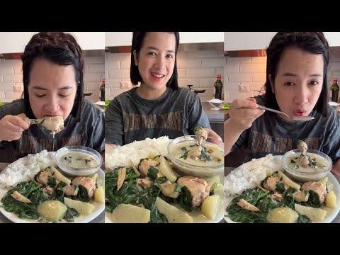 TINOLANG MANOK SA GATA MUKBANG WITH RECIPE