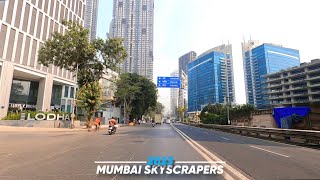Mumbai Skyline 4K HD | Driving through some of India’s Tallest Buildings - 2023