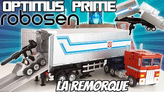 TRANSFORMERS ROBOSEN FLAGSHIP TRAILER KIT La Remorque de OPTIMUS PRIME automatique Test exclusif