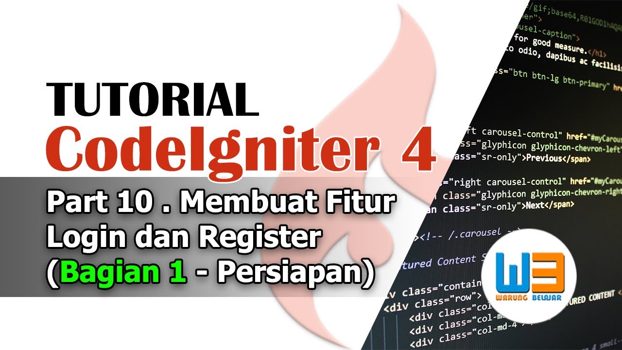 Tutorial Codeigniter 4 – Part 10 – Membuat Fitur Login Dan Register ...