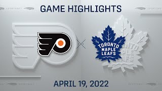 NHL Highlights | Flyers vs. Maple Leafs - Apr 19, 2022