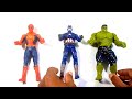 marvel legends superhero toys red spider man vs captain america vs hulk smash