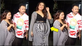 Pregnant Neha Kakkar Flaunting Her Baby Bump with Tony Kakkar at Bigg Boss OTT