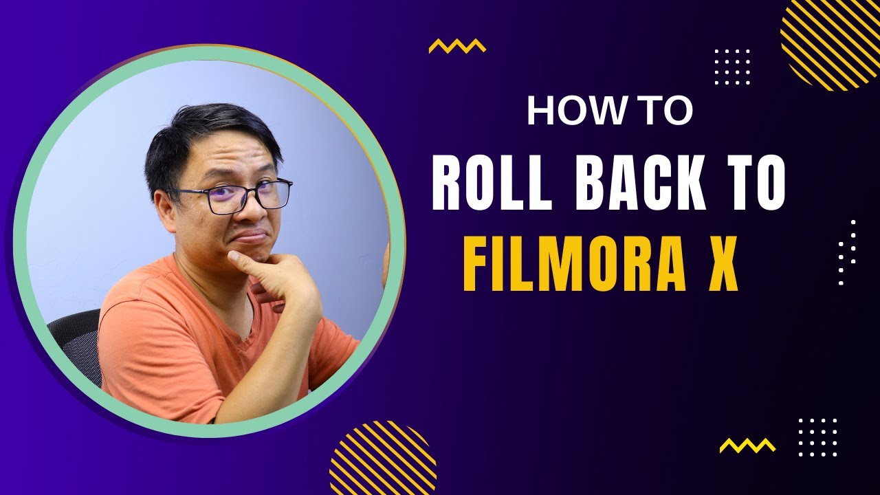 How To Roll Back To Filmora X From Filmora 11 - YouTube