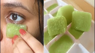 Rub Cucumber ice cubes to Remove Dark Circles, get rid of Puffy Eyes, Eye bags