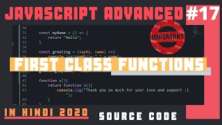 JavaScript Functional Programming | First Class Citizen Function in JavaScript in Hindi