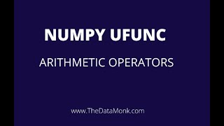 Ufunc Simple Arithmetic in Python Numpy | Part 10 | Complete Numpy Tutorial | Analytics Interview Qs